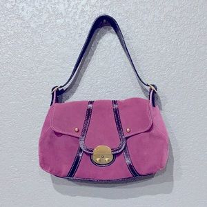 Kelle Pollack suede leather shoulder bag New